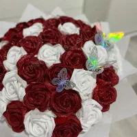 ساخت انواع گل های روبانی