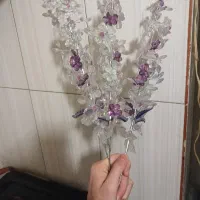 شاخه گل کریستالی شاخه نبات و فنجان