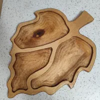 ظرف چوبی طرح برگ