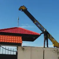 سقف شیروانی الاچیق پلی کربنات‌ جوشکارسیارکفپن فریم