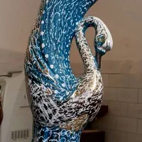 گلدان سرامیکی کفپوش ۵ بعدی