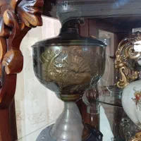 یک جفت چراغ نفتی برنجی قدیمی