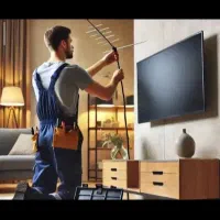 نصب پایه دیواری تلویزیون تشت ک