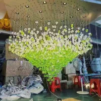 لوستر کریستالی دست ساز مدل شهاب سنگ،قلوه سنگ