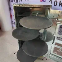 تنور گازی 5شعله یخچالی با تایمر و دماسنج