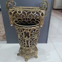 سطل و جا دستمال برنزی