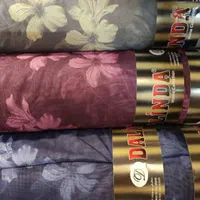 پرده حریر گلدار