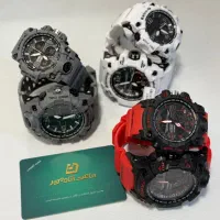 ساعت اسپرت ورزشی ست سفید و قرمز وطوسی جی شاک