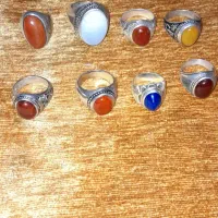 انگشتر عقیق و شرف شمس کهنه قدیمی کار دست