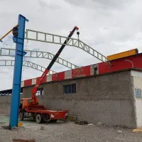 جرثقیل 3تن کفی ،، دکل بلند، نصب اسکلت . بالا بر