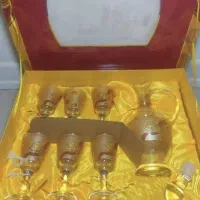 گیلاس خوری امگا گلس با جام و جعبه نو زیر قیمت فوری