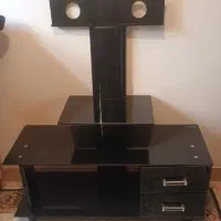 میز تلویزیون شیشه ای کامل