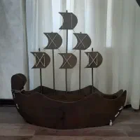 کشتی چوبی مناسب تزیین فینگر فود و شب یلدا و ....