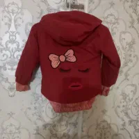 کاپشن دخترانه قهوه ای جیگری طرح دار