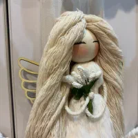 اویز در فرشته مکرومه در اندازه مختلف مناسب سیسمونی