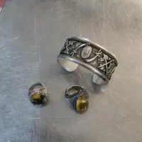 دستبند  و انگشتر نقره
