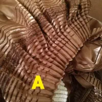 پرده ساتن قهوه ای و کتان و حریر
