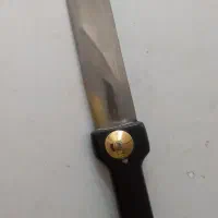 چاقو دولبه ی دست ساز تیغه سوهان دسته شاخ