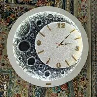 تابلو و ساعت دکوراتیو گل ،ماه و کالیگرافی و آیینه