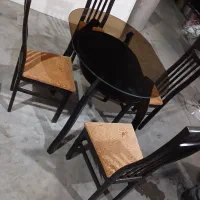 میز صندلی نهارخوری چوبی چهارنفره