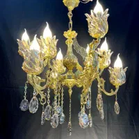 لوسترسازاسکای برنج ضمانت شاخه برنجی9شعله سرپیچlo77