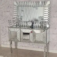 ست آینه کنسول وشعمدان وزیر تلوزیونی وساعت