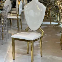 صندلی تالاروخانه عقد/ تاجدار آبکاری pvd/مدل گلناز