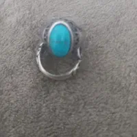 انگشتر.نقره کهنه دست ساز.فیروز.باباقوری.۳چشم