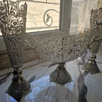 جا میوه ای و جا گلی تمام نقره لوکس