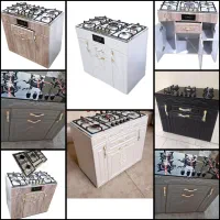 اجاق گاز طرح فر کابینتی 5رنگ رویه استیل وشیشه