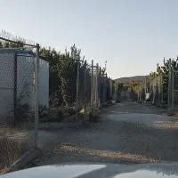 باغ دارای درختان و فنس