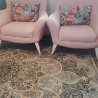 مبل و تاب ریلکسی  صورتی