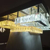 لوستر مربعی کریستالی