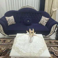 مبلمان دست دوم هفت نفره با جلو مبلی .بسیار تمیز