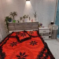 ست سرویس روتختی دو نفره ساتن ترک اطلسی طرح اشرافی