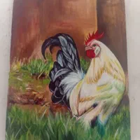 خروس ، تابلو نقاشی رنگ روغن