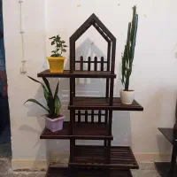 استند گل چوبی چند طبقه