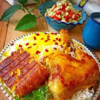 زرشک پلو مخصوص با فلافل تازه وخوشمزه