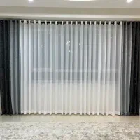 پرده پذیرایی آکبند و والان طوسی