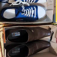 کفش چرم اصلی مجلسی و کفش کتونی آل استار all star