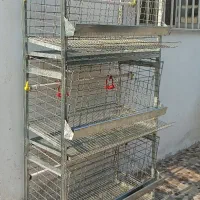 قفس ۳ طبقه مرغ تخم‌گذار پرآور نیمه‌صنعتی