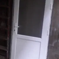 درب دوجداره آلمینیوم با چهارچوب آهنی نو