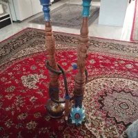 دو عدد قلیون چوبی بزرگ
