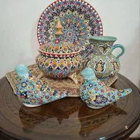 ظروف سفالی مینا کاری