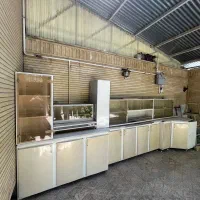کابینت همراه با سنگ و هود و سینک