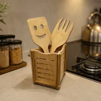 ست جاکفگیر چوبی با دو عدد کفگیر
