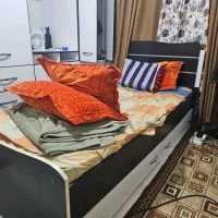 تخت یک نفره mdf با تشک کاسپین طبی