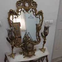آینه و شمعدان برنز