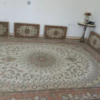 دوتخته فرش ۱۲ متری همراه با پشتی ست