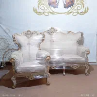 مبل تمام چوب راش 7 نفره منبت دست مدل سانسا